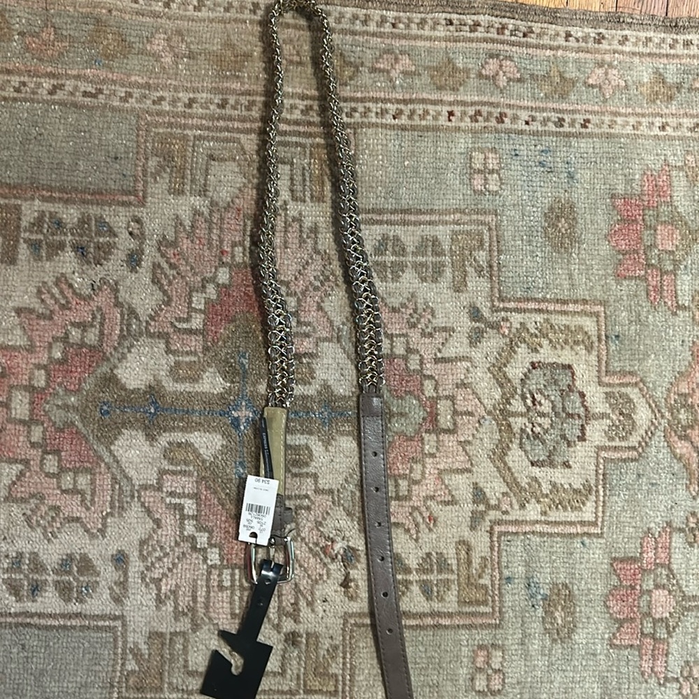 New belt with gold metal
